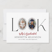 Modern photo Graduation Party Invitation Kaart (Voorkant)