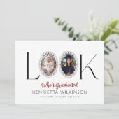 Modern photo Graduation Party Invitation Kaart (Staand voorkant)