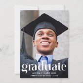 Modern Photo Graduation Party Kaart (Voorkant)