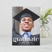 Modern Photo Graduation Party Kaart (Staand voorkant)