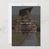 Modern Photo Graduation Party Kaart (Achterkant)