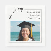 Modern photo Graduation Party luncheon Servet (Voorkant)