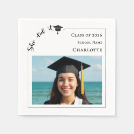 Modern photo Graduation Party Servet