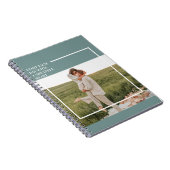 Modern Photo Green Family Lovely Gift Notitieboek (Rechterzijde)
