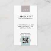 Modern Photo Grid Personal Trainer Fitness Coach Visitekaartje (Achterkant)
