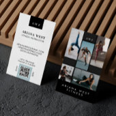 Modern Photo Grid Personal Trainer Fitness Coach Visitekaartje
