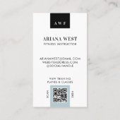 Modern Photo Grid Personal Trainer Fitness Coach Visitekaartje (Achterkant)