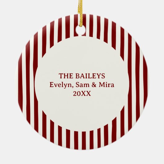 Modern Photo Happy Holidays Family Keepsake Keramisch Ornament (Achterkant)