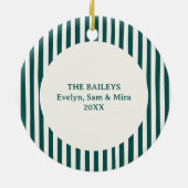 Modern Photo Happy Holidays Family Keepsake Keramisch Ornament (Achterkant)