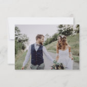 Modern Photo Heart Script Wedding Bedankkaart (Achterkant)