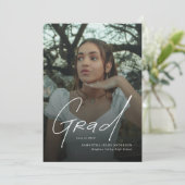 Modern Photo High School Graduation Announcement  Aankondiging (Staand voorkant)
