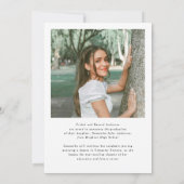 Modern Photo High School Graduation Announcement  Aankondiging (Achterkant)