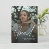 Modern Photo High School Graduation Announcement  Aankondiging (Staand voorkant)