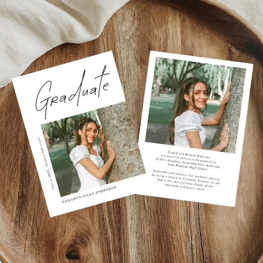 Modern Photo High School Graduation Announcement Aankondiging