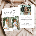 Modern Photo High School Graduation Announcement Aankondiging<br><div class="desc">Celebrate this unforgettable milestone with a Modern Photo High School Graduation Announcement designed to showcase your graduate’s proud achievement. Featuring a clean minimalist layout and stylish modern typography, this announcement highlights a favorite senior photo while sharing graduation details with family and friends. Perfect for announcing a high school graduation, senior...</div>