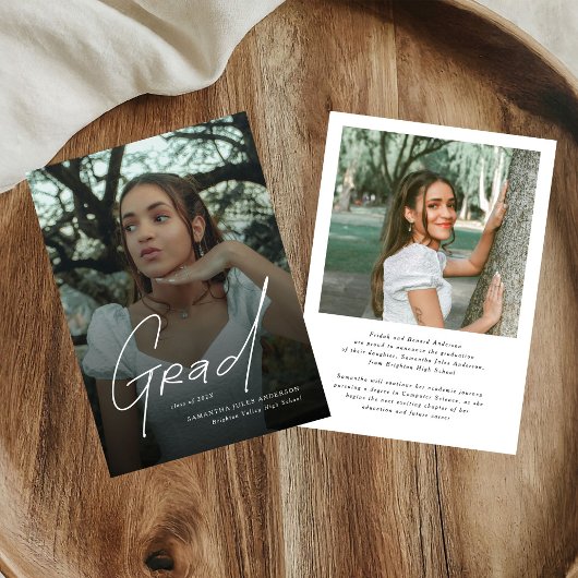 Modern Photo High School Graduation Announcement  Aankondiging
