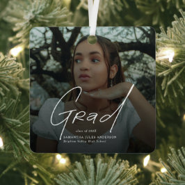 Modern Photo High School Graduation Gifts Metalen Ornament