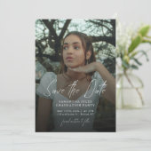 Modern Photo High School Graduation  Save The Date (Staand voorkant)