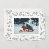 Modern Photo Holiday Briefkaart (Voorkant / Achterkant)