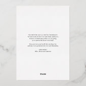 Modern Photo Lijst Blue Happy Hanukkah Folie Feestdagenkaart (Achterkant)