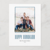 Modern Photo Lijst Happy Hanukkah Feestdagenkaart (Voorkant)