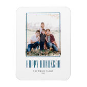 Modern Photo Lijst Happy Hanukkah Magneet (Verticaal)