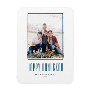 Modern Photo Lijst Happy Hanukkah Magneet