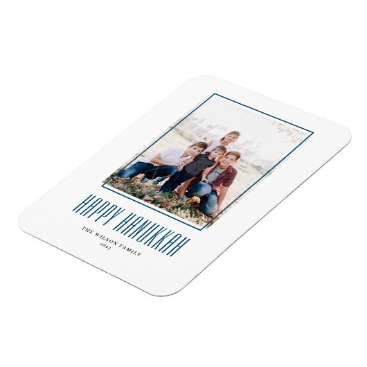 Modern Photo Lijst Happy Hanukkah Magneet (Linkerzijde)