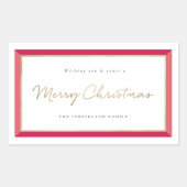 Modern Photo Lijst Merry Christmas Label (Voorkant)