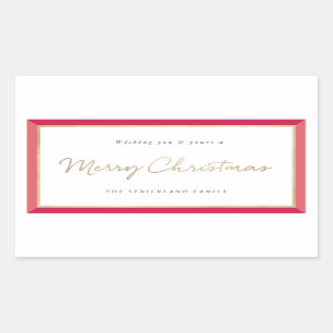 Modern Photo Lijst Merry Christmas Label