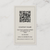 Modern Photo Logo QR Code Visitekaartje (Achterkant)