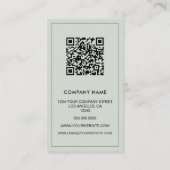 Modern Photo Logo QR Code Visitekaartje (Achterkant)