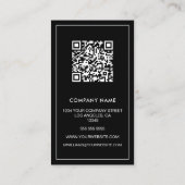 Modern Photo Logo QR Code Visitekaartje (Achterkant)