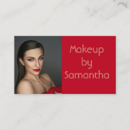Modern Photo Makeup Business Card Visitekaartje