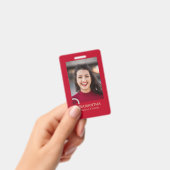 Modern Photo Makeup Business Name Badge (Handheld)