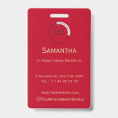 Modern Photo Makeup Business Name Badge (Achterkant)