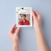 Modern photo male budget Graduation Save the Date Flyer (Hand)