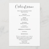 Modern Photo Memorial Floral Order of Service Programmakaart (Achterkant)