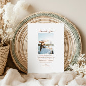 Modern Photo Minimal Couples Message Wedding Bedankkaart