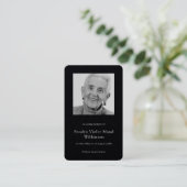 Modern photo minimalist memorial prayer card  visitekaartje (Staand voorkant)