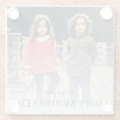 Modern Photo Moederdag Glass Onderzetter (Achterkant)