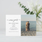 Modern Photo New Adventures Wedding Save The Date (Staand voorkant)
