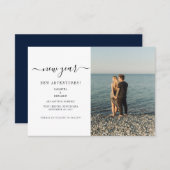 Modern Photo New Adventures Wedding Save The Date (Voorkant / Achterkant)