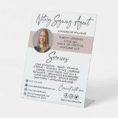 Modern Photo Notary Signing Agent Reclamebord Met Voetstuk (Voorkant)