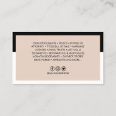 Modern Photo Notary Signing Agent Visitekaartje (Achterkant)
