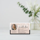 Modern Photo Notary Signing Agent Visitekaartje (Staand voorkant)