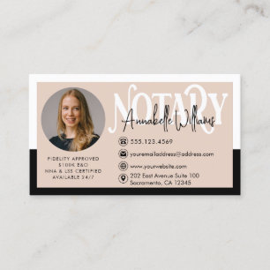 Modern Photo Notary Signing Agent Visitekaartje