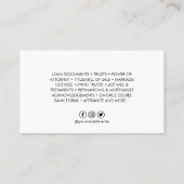 Modern Photo Notary Signing Agent Visitekaartje (Achterkant)