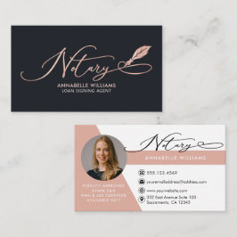 Modern Photo Notary Signing Agent Visitekaartje