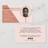 Modern Photo Notary Signing Agent Visitekaartje (Voorkant / Achterkant)